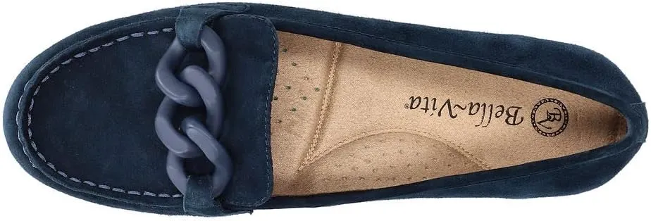 Bella Vita Womens Cullen Leather Moccasin Loafers