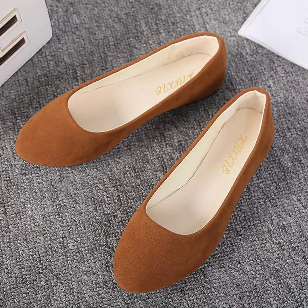 Hbeylia Ballet Flats For Women Ladies Lightweight Comfort Pointed Toe Low Heels Slip On Flats Walking Loafers Dress Oxfords Sneakers Shoes For Beach Travel Dancer