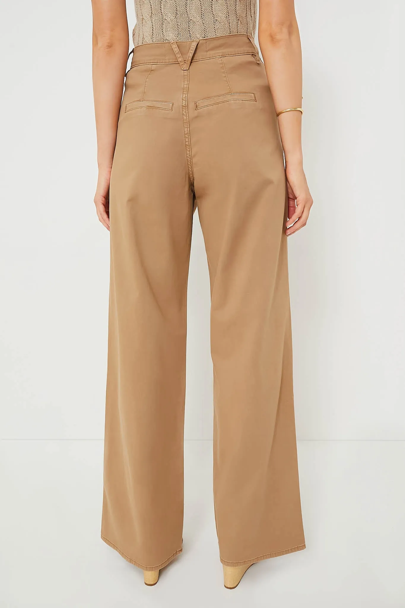 Khaki Mia Wide Leg Trouser