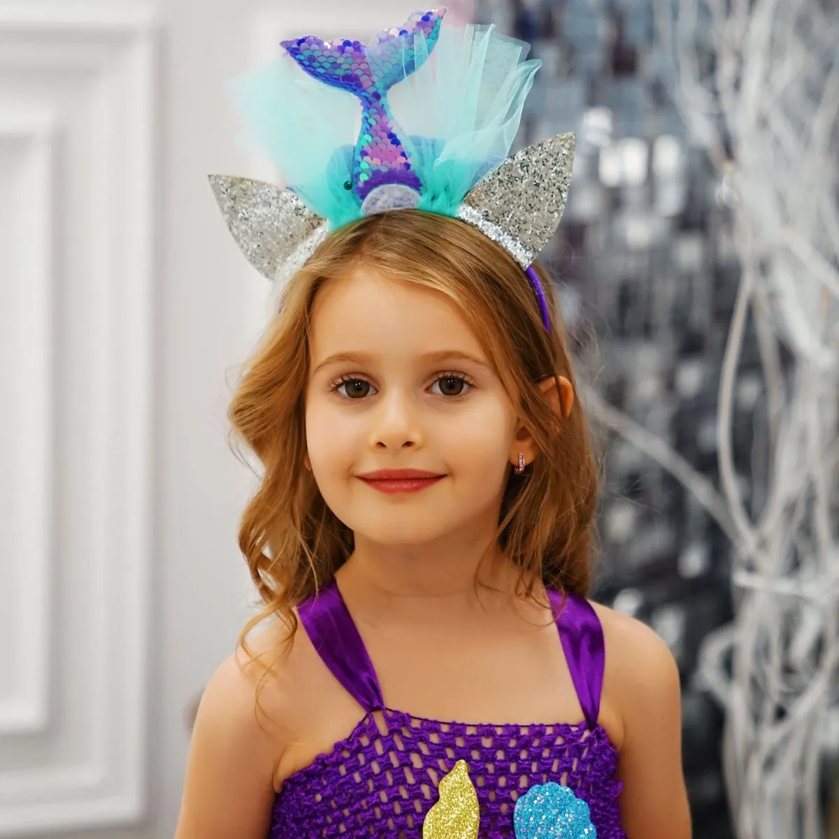 Marilla Mermaid Dress - Purple
