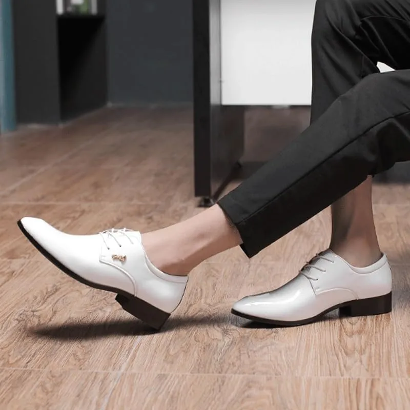 Men's Breathable Leather Wingtip Brogue Oxfords Office Working Premium Leather Derby Fashion Casual Classic Pointed-Toe Formal Shoes