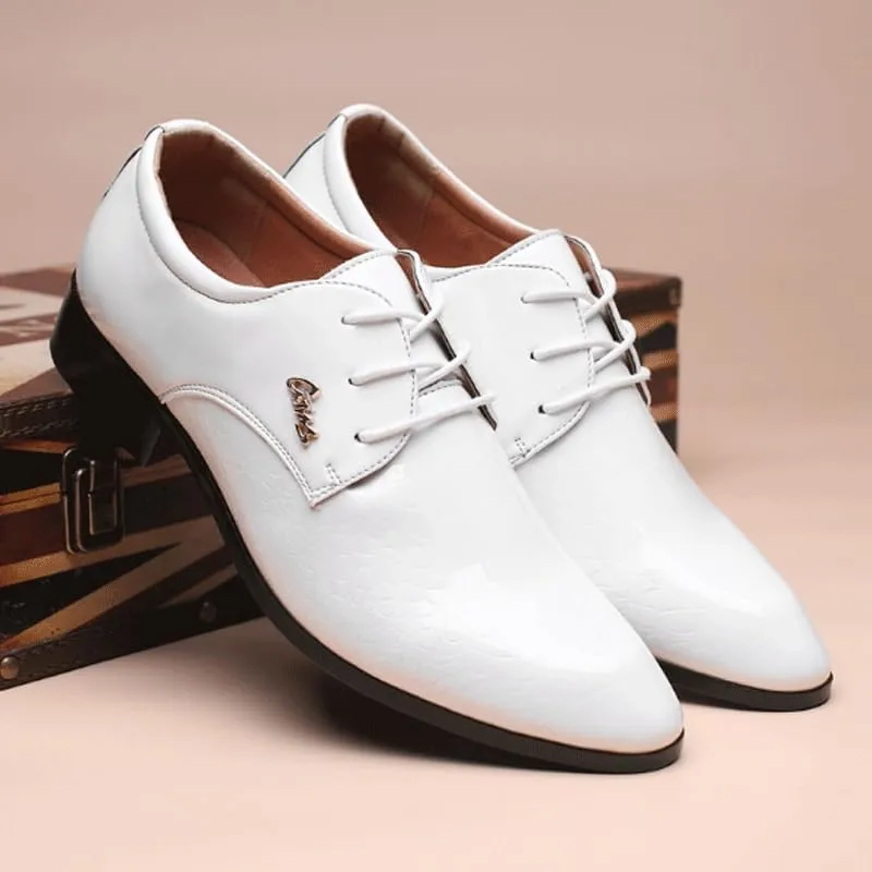 Men's Breathable Leather Wingtip Brogue Oxfords Office Working Premium Leather Derby Fashion Casual Classic Pointed-Toe Formal Shoes