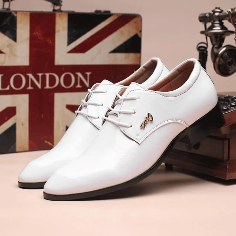 Men's Breathable Leather Wingtip Brogue Oxfords Office Working Premium Leather Derby Fashion Casual Classic Pointed-Toe Formal Shoes