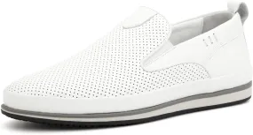 Men's Slip-On Loafers, Classic Fashion Sneakers, Flats Casual Lightweight Comfortable Breathable Mesh Perfed Leather Upper, Lining and Insole, Thermoplastic Sole