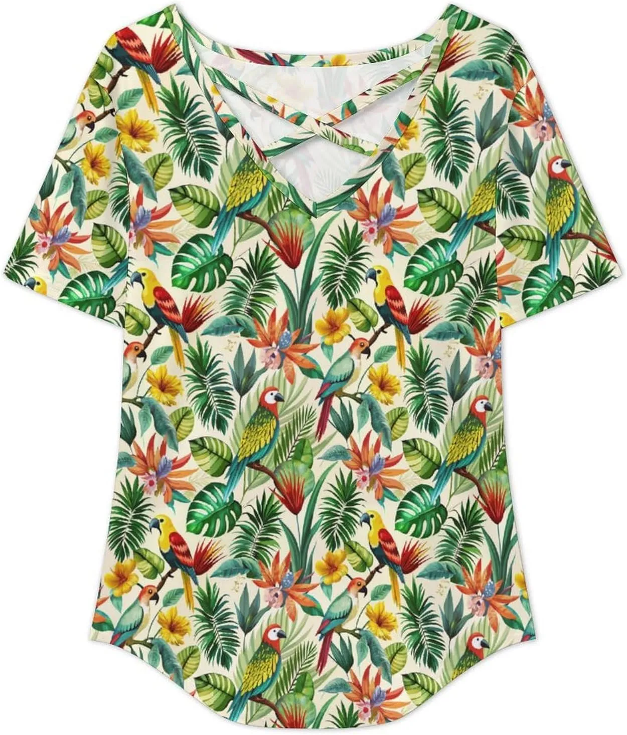 Summer Tops for Women Cute Cartoon Pattern T Shirts V Neck Short Sleeve Pullover Cute Basic Fit
