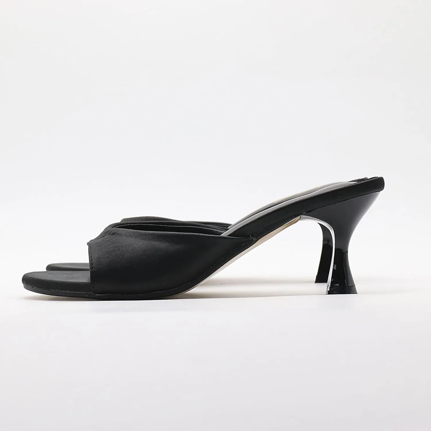 Women's Kitten Heel Open Toe Slip On Slide Sandals,Summer Sexy Low Heeled Slipper Slides Outdoor Daily Party Wedding Dress Shoes Casual Summer Mules Sandals