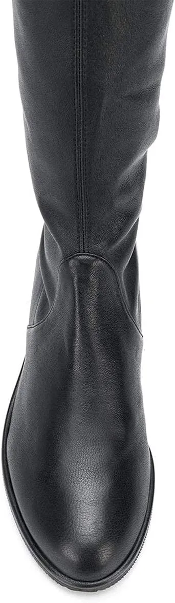 YDN Women Sexy Closed Toe Over The Knee Boots Lace Up Thigh High Low Heel Dress Flat Long Booties Size 4-15 US